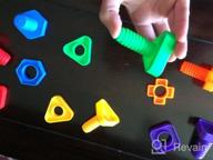 img 1 attached to Skoolzy Nuts And Bolts Fine Motor Skills Toys - Sensory Fidget Toy For Kids, Occupational Therapy Toddler Toys – Montessori Matching Game - 24 Pc Easter Gifts Set, Bag, Activity Ebook, Ages 18 Months+ review by Kyle Fritz