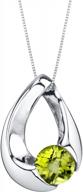 peora sterling silver solitaire pendant necklace with various 6mm round gemstones and 18 inch chain for women logo