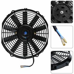 img 3 attached to Electric Radiator Cooling Fan - MuHize 12" Universal High Performance Fans(2023 New), Puller Electric Radiator Cooling Assembly 12V 80W With Mount Kit (Pack Of 2)