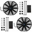 electric radiator cooling fan - muhize 12" universal high performance fans(2023 new), puller electric radiator cooling assembly 12v 80w with mount kit (pack of 2) logo