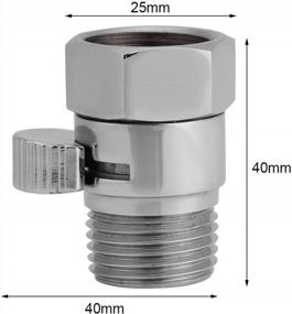 img 3 attached to Water-Saving Shower Head Flow Control Valve: Solid Brass Shut-Off Valve With Convenient Short Switch For Hand Bidet Sprayer, Universal Replacement Part
