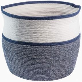 img 4 attached to Get Organized With The TerriTrophy XXLarge Woven Blanket Basket - Perfect For Storage In Any Room!