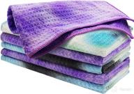 🌈 zerla tie-dye microfiber cleaning cloths - streak free glass cloth - lint free - rapidly clean windows, windshields, mirrors, stainless steel - 6 pack logo