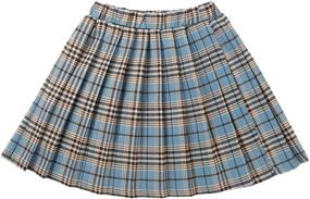 img 2 attached to 👚 Yeahdor Girls' Clothing - Skirts & Skorts: Length Skater Pleated Uniform