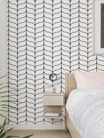 img 3 attached to Peel And Stick Wallpaper Removable Wallpaper Striped Black And White Contact Wallpaper Modern Geometric Self-Adhesive Wallpaper For Home Wall Furniture Decoration Cabinets Stick On 17.7 X 78.7 Inches