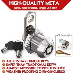 img 1 attached to 🔐 MKING RV Compartment Locks: Tubular Cam Locks for 5/8" Storage Door on Camper or Trailer - Pack of 6