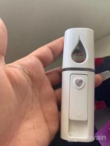 img 5 attached to Розовый USB-аккумулятор ZOMFOM Nano Facial Steamer: увлажняющий спрей для наращивания ресниц, очистки пор, увлажнения и водного спа-компактного мини-косметического устройства