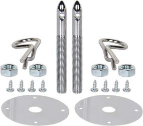img 4 attached to 🚗 CarBole 18 Piece Hair-Pin Style Chrome Steel Hood Pin Clip Kit with Chrome Hood Pins