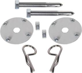 img 2 attached to 🚗 CarBole 18 Piece Hair-Pin Style Chrome Steel Hood Pin Clip Kit with Chrome Hood Pins