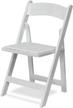 pack of 4 eventstable titan series wooden folding chairs - lightweight indoor/outdoor chairs with vinyl padding - ideal for weddings and events - white logo