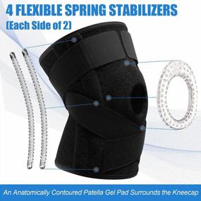 img 1 attached to NEENCA Professional Knee Brace For Knee Pain, Adjustable Knee Support With Patella Gel Pad & Side Stabilizers, Medical For Arthritis, Meniscus Tear, Injury Recovery, Pain Relief, ACL,Sports. Men&Women