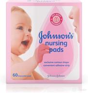 🤱 johnson's disposable nursing pads: natural cotton, contoured shape - 60 ct логотип