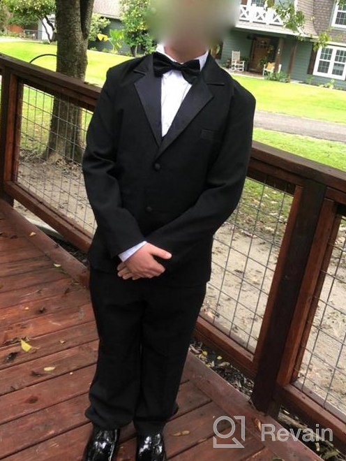 img 1 attached to 👔 Stylish and Sophisticated: OLIVIA KOO Boys Classic Tuxedo for Boys' Clothing review by Carlos Whitfield