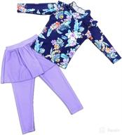 👶 adorable baby girls' two piece swimsuit with upf 50+ sun protection and long sleeve swimwear for ultimate safety and style logo