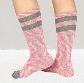 img 2 attached to Comfortable Meaiguo Cotton Crew Toe Socks For Active Women - Set Of 4 Pairs