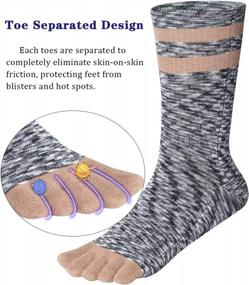 img 3 attached to Comfortable Meaiguo Cotton Crew Toe Socks For Active Women - Set Of 4 Pairs