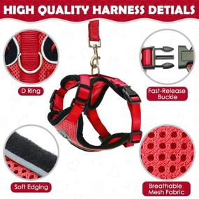 img 2 attached to PUPTECK Cat Harness Leash Reflective Cats and Collars, Harnesses & Leashes