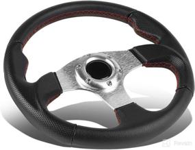 img 4 attached to 🚘 Enhance Your Steering Experience with the DNA Motoring SW-ZTL-9042-SL Leather Cover Steering Wheel and Horn Button Combo