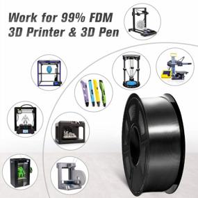 img 1 attached to Silk PLA Filament, SUNLU Neatly Wound Shiny PLA 3D Printer Filament 1.75Mm Dimensional Accuracy +/- 0.02Mm, Fit Most FDM 3D Printers, Good Vacuum Packaging, 1Kg Spool (2.2Lbs), 330 Meters, Silky Black