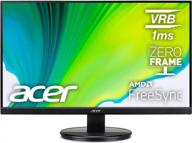 acer zero frame office computer monitor 27", 75hz, wide screen, blue light filter, ‎kb272hl hbi logo