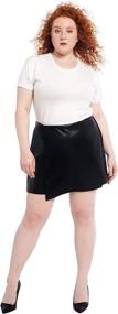 img 3 attached to Womens Leather Strethy Zipper Bodycon Women's Clothing ~ Skirts