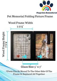 img 1 attached to Pawprints Remembered Pet Memorial 5x7 Picture Frame: A Touching Tribute for Dogs and Cats, Complete with Ribbon, Hanging Vial, Folding Photo Frame, Sympathy Poem – An Ideal Loss of Pet Gift