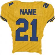 personalized football jersey wall decal with custom name and number - fb5 (yellow, 30"h x 30"w) by vwaq logo