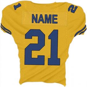 img 2 attached to Personalized Football Jersey Wall Decal With Custom Name And Number - FB5 (Yellow, 30"H X 30"W) By VWAQ