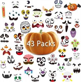 img 4 attached to Spooky Fun: 43 Pack Halloween Pumpkin Decorating Stickers - Perfect For Kids' Halloween Crafts And Parties!