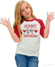 img 3 attached to BesserBay Toddler Valentines Raglan Tshirt