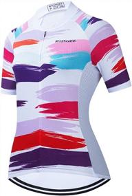 img 4 attached to Enjoy A Comfortable Ride With BIYINGEE Women'S Short-Sleeve Cycling Jersey - Keep Sweat At Bay!