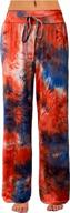 comfortable women's tie dye lounge pants with drawstring - palazzo style, wide leg, ideal for all seasons logo