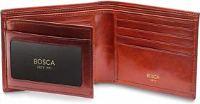 img 1 attached to 👝 Bosca Leather Collection Continental Wallet in Cognac - Men's Wallets, Card Cases & Money Organizers