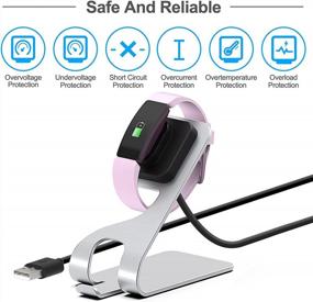 img 1 attached to Replacement Charging Dock Stand Cradle With 5FT USB Cable For Fitbit Inspire HR, Inspire And Ace 2 Smartwatch