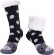 women's non-slip fleece slipper socks, soft & cozy winter warmth for home logo