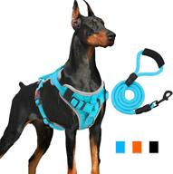 🐾 supet no pull dog harness - adjustable reflective pet vest harness with easy control handle, includes free leash - heavy duty & no choke harness for small medium large dogs logo