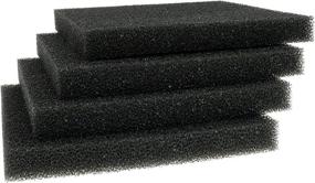 img 2 attached to Enhance Filtration Efficiency with ALEGI 4 Pieces Aquarium Filter Foam Sponges Pad - Premium Fish Tank Bio Sponge Coarse Sheet Filter Media Pad - Cut-to-Size Foam for Optimal Pet Filters (9x9x1 Inch 4 Pcs)