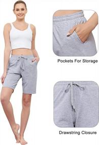 img 2 attached to Stelle Women'S 7"/ 10" Bermuda Shorts Long Athletic Casual Jersey Sweat Shorts With Pockets For Walking Summer