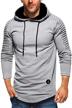 men's casual pullover hoodie pleated raglan long sleeve slim fit sweatshirt - nicetage logo