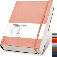 a4 notebook college ruled with 320 pages: rettacy softcover large journal for women, 100gsm lined paper, pu leather & inner pocket - 8.5''×11'' logo