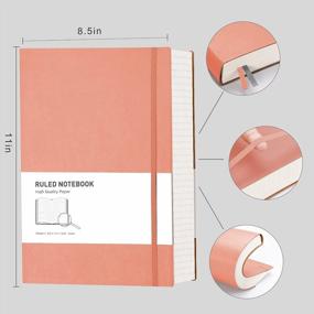 img 3 attached to A4 Notebook College Ruled With 320 Pages: RETTACY Softcover Large Journal For Women, 100GSM Lined Paper, PU Leather & Inner Pocket - 8.5''×11''