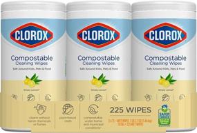 img 4 attached to 🍋 Clorox Compostable Cleaning Wipes - Multipurpose Wipes - Simply Lemon Scented, 75 Count (Pack of 3)