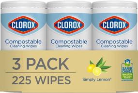 img 1 attached to 🍋 Clorox Compostable Cleaning Wipes - Multipurpose Wipes - Simply Lemon Scented, 75 Count (Pack of 3)