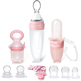 img 4 attached to 🍼 Termichy Baby Food Feeder: Pacifier for Teething Relief & first Stage Feeding with Soft Silicone Spoon