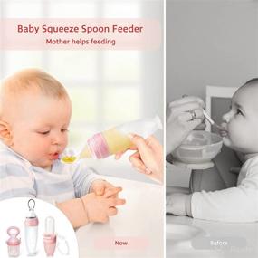 img 3 attached to 🍼 Termichy Baby Food Feeder: Pacifier for Teething Relief & first Stage Feeding with Soft Silicone Spoon