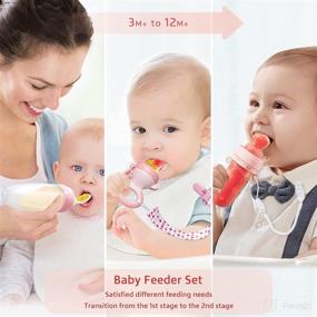 img 1 attached to 🍼 Termichy Baby Food Feeder: Pacifier for Teething Relief & first Stage Feeding with Soft Silicone Spoon