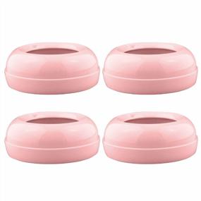 img 4 attached to Maymom Brand Replacement Screw Ring For Avent Natural Bottles - Pink Color