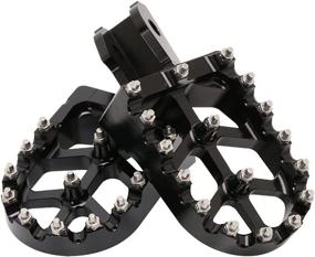 img 2 attached to 🏍️ Premium CNC Footpegs for Yamaha Dirt Bikes - Enhanced Grip & Durability - Black