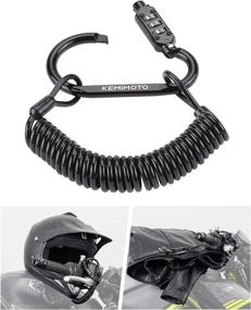 img 4 attached to Kemimoto Motorcycle Helmet Lock - High Security Combination PIN & Cable for Helmet, Bike, Jacket, and Bag