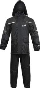 img 1 attached to HWK Motorcycle Reflective Waterproof Rainsuit Motorcycle & Powersports